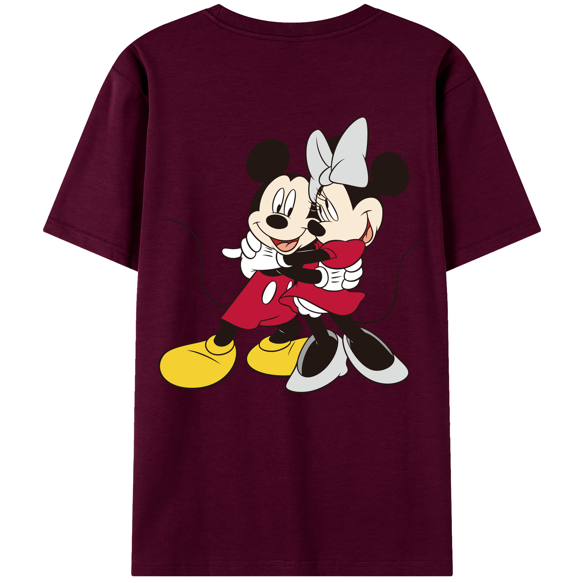 （画像用） ミッキーマウス Mickey Mouse レディース半袖Tシャツ(バックプリント)